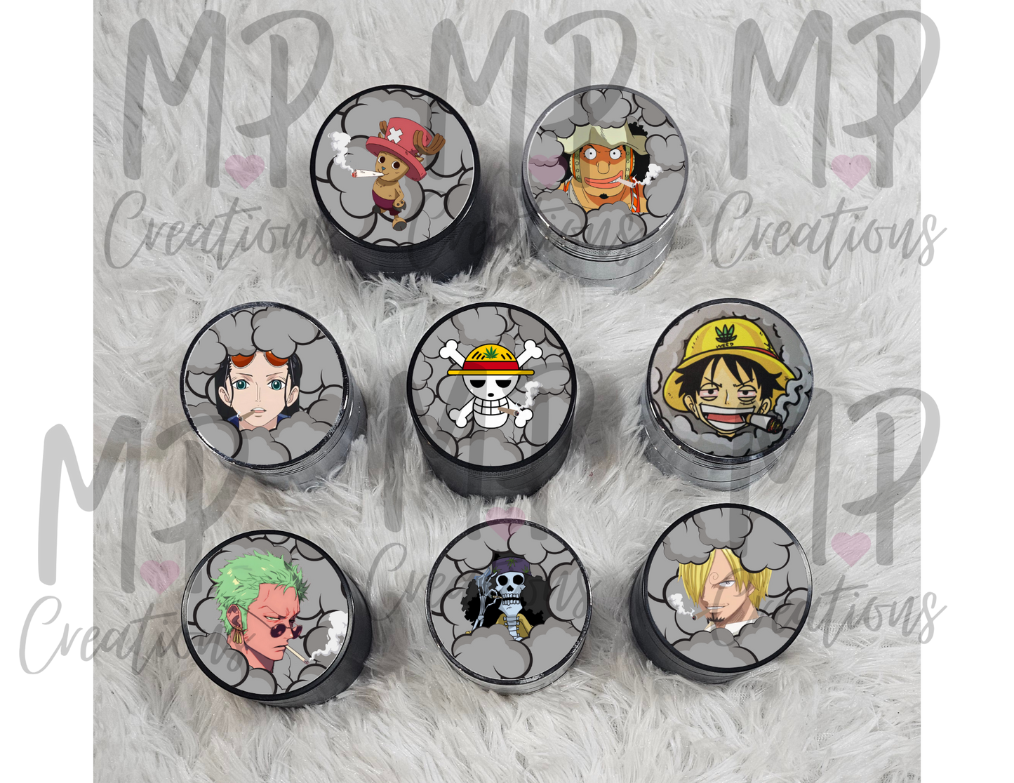 One Piece Anime 5 Piece Herb Grinders